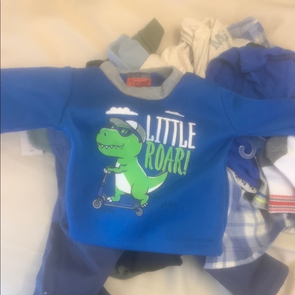 Blue Dinosaur Kids Shirt